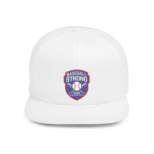 Baseball Strong Flat Bill Snapback Hat — Embroidered Shield Logo